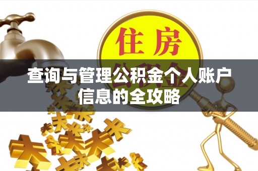 白朗查询与管理公积金个人账户信息的全攻略