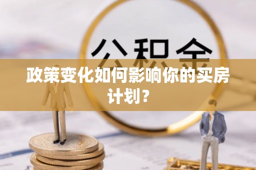 白朗政策变化如何影响你的买房计划？